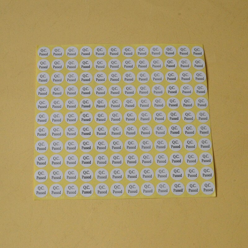 ZGTGLAD 1 Sheet Self Adhesive Control QC Passed Stickers Labels Home School Office Supplies: 13 white