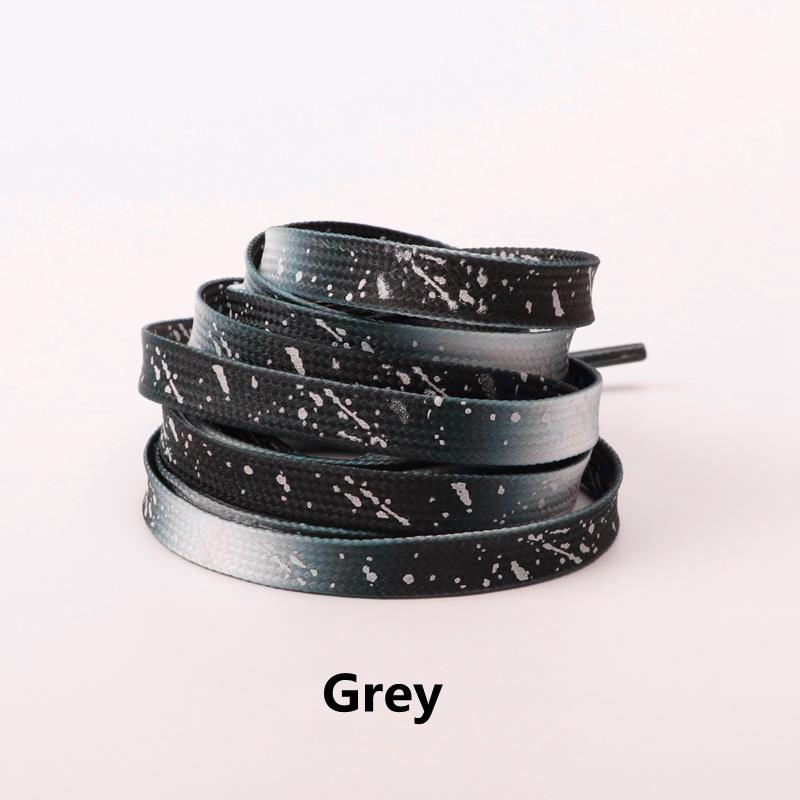 2022 Lichtgevende Veters Gloeiende Fluorescerende Schoenveters Voor Sneakers Platte Veters Schoenen Gradiënt Schoenveter 120/140/160Cm shoestrings: GRAY / 160cm