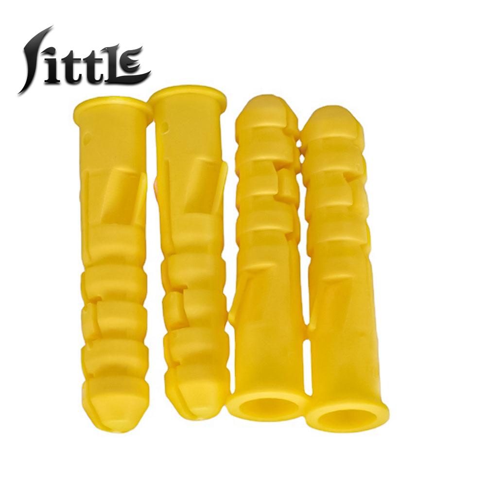 20/30/50/100/200 Pcs M6 M8 M10 Ribbed Plastic Anchor Plastic Expansion Pipe Wall Plug Rubber Plug Expansion Screw Wall Anchor