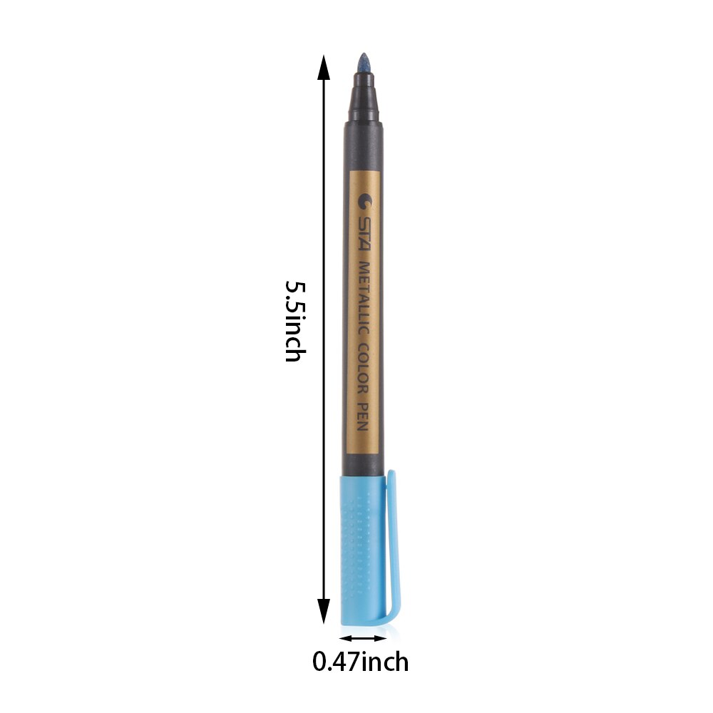10 PCs/Set Waterproof Metalic Silver Marker Pen Set Sheen Glitter DIY Art Pen Photo Album Writing Supplies Stationery