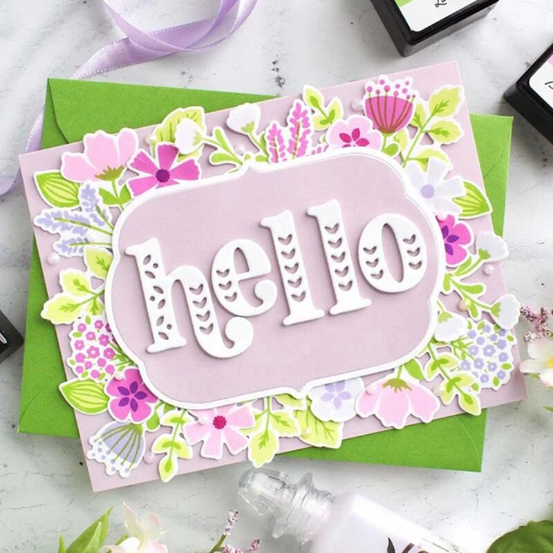 Alphabet Lace Lovely Letter Metal Cutting Dies Foil For DIY Scrapbooking Paper Craft Decor Embossing Card Making