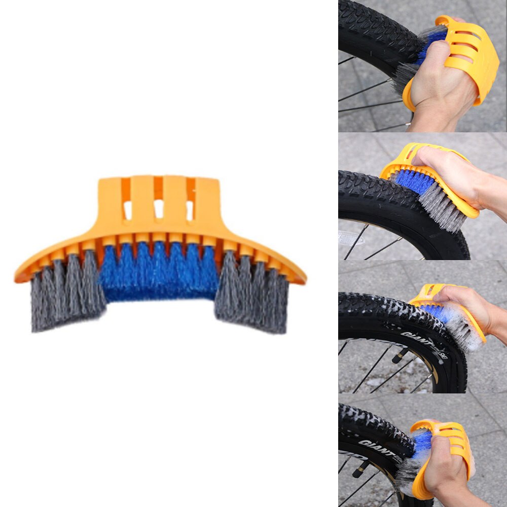 6 pcs/set bike chain cleaner bicycle cleaning tool kit bicycle tire brush brake disc cleaner MTB washing set