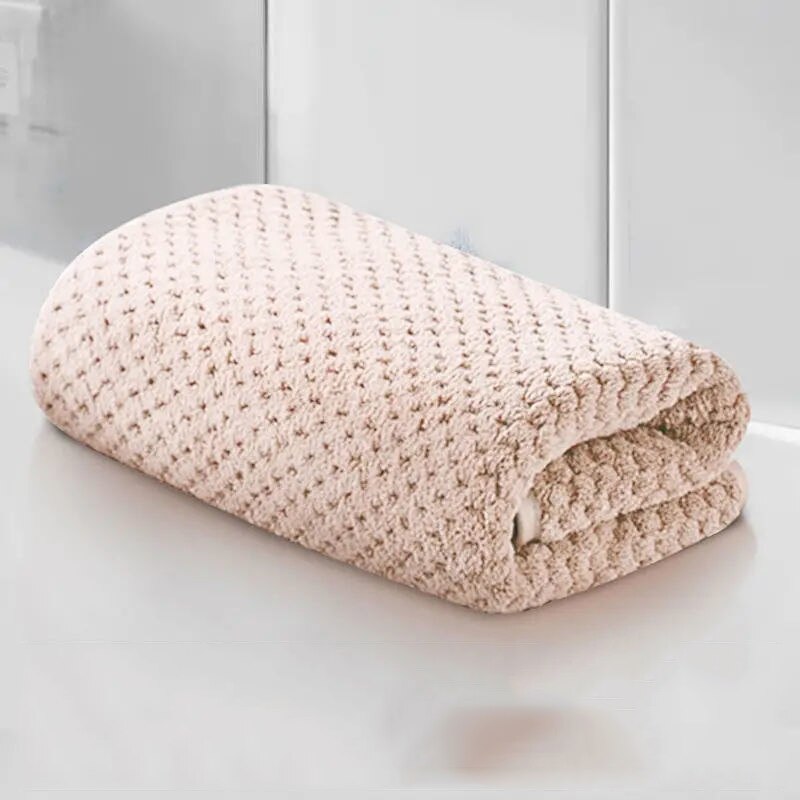 Face Towel Microfiber Super Absorbent Soft Solid Color Skin-friendly Hand Quick Drying Bathroom Shower Hair 35*75cm Towels Adult: khaki