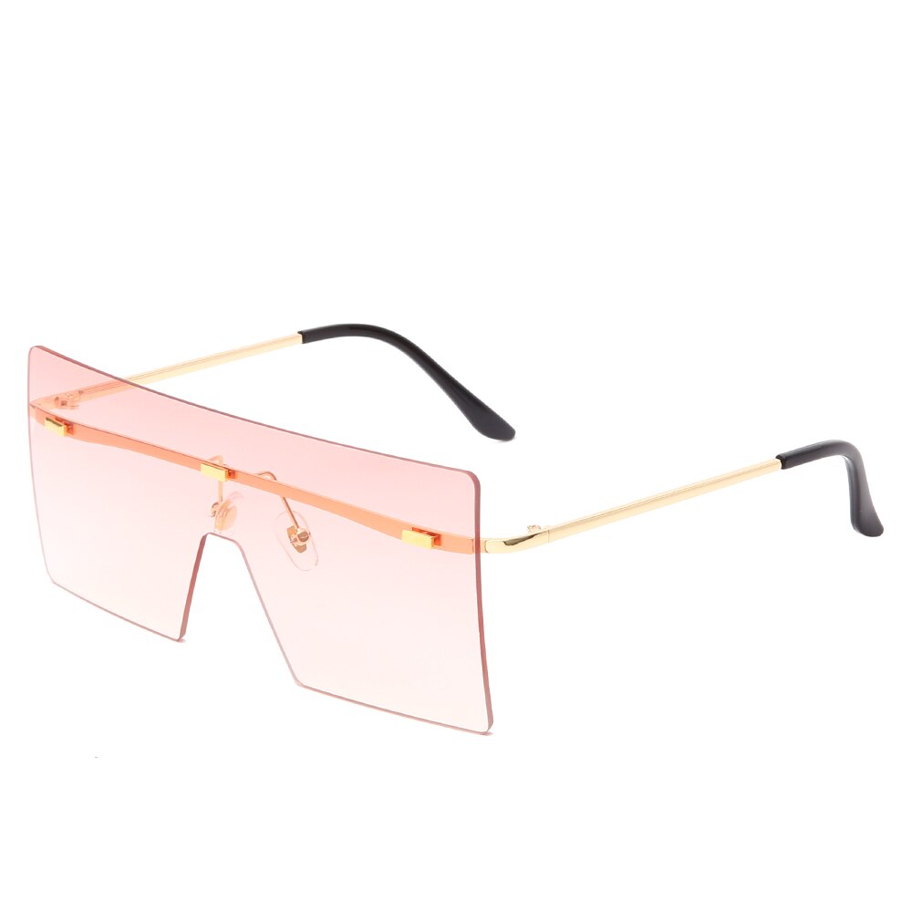 Gafas de sol cuadradas para hombre y mujer, lentes con montura de PC, transparentes, UV400, a la , para conducir al aire libre, nuevas: pink