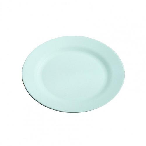 Shockproof Anti-scratch Food Plate Plastic Practical Heat-resistant Dinner Plate for Home: Green  28cm