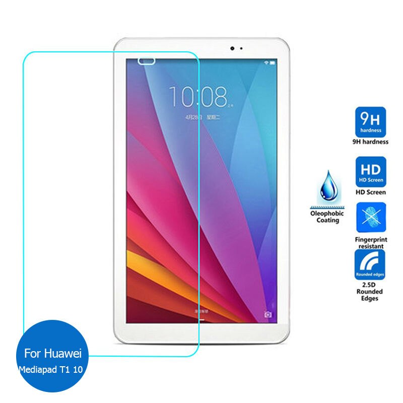 Vidrio templado para Huawei MediaPad T1 10 T1-A21W Protector de pantalla para Huawei T1-A21L T1-A23L Honor nota 9,6 "tableta de 9H HD de vidrio