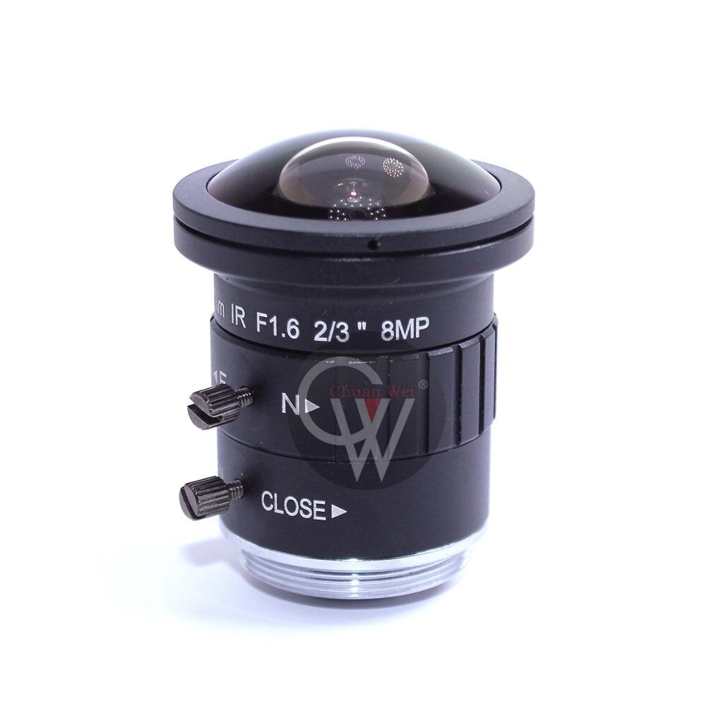 8.0 Mega Pixel 4K 2.5mm CS mount F1.6 Lens 2/3" ir correction 4K CCTV lens for Security CCTV Camera