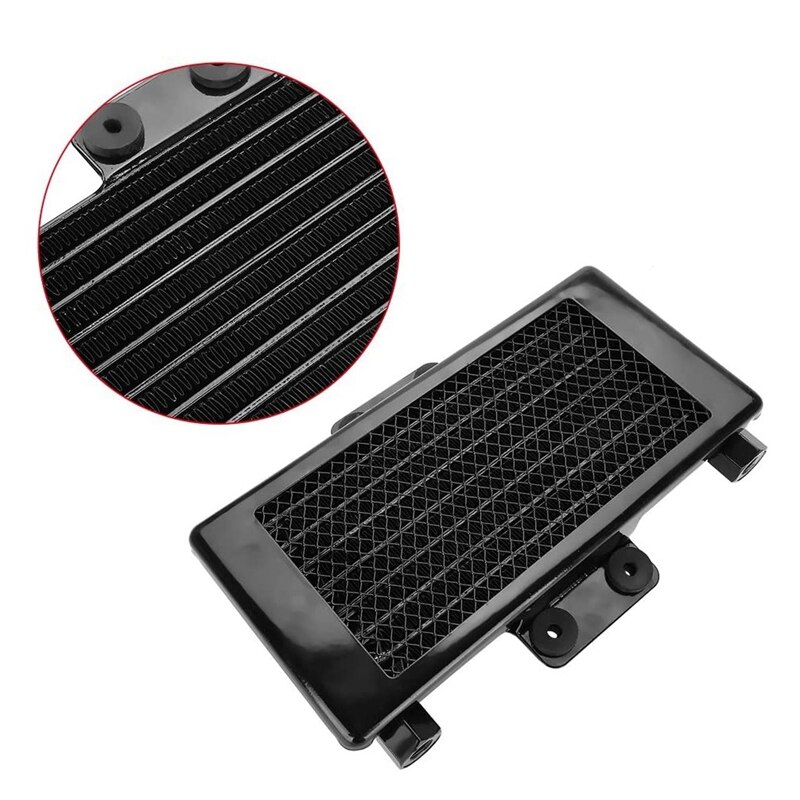 Motorcycle Engine Oil Cooler Cooling Radiator 125Ml Aluminum Black for 125CC-250CC Motorcycle Dirt Bike ATV Engine