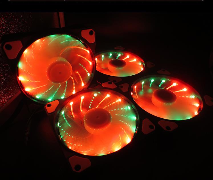 Rgb Fan 120 Mm Set Aangepast 15LED Pc Fan Controller Cooler 12 Cm Computer Game Case Pc Koelventilator Rustige remote Fan Sync Led Hub