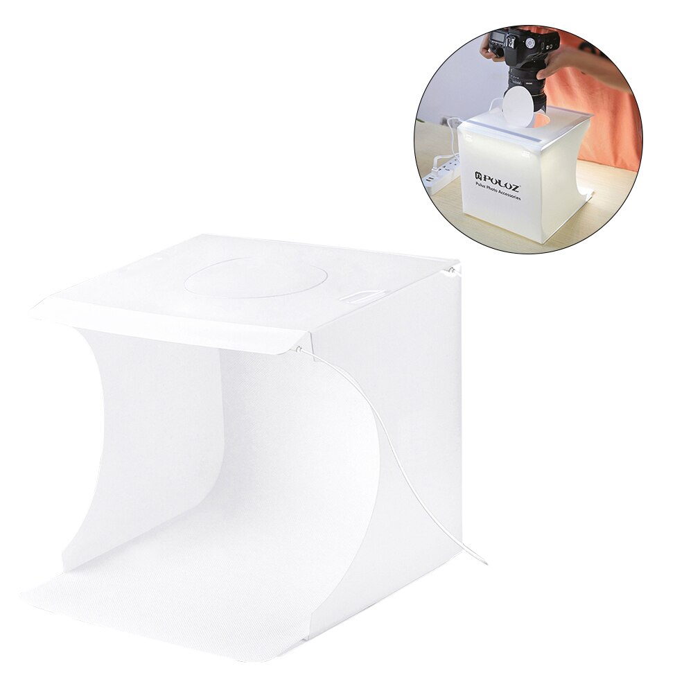 Mini pliable caméra Photo Studio bureau Studio boîte souple construit en LED photographie lumière tente Softbox lumière salle de table