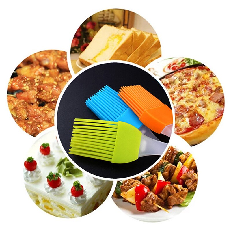 Outils de gâteau de brosse d'huile liquide de Silicone qui respecte l'environnement beurre pain pâtisserie brosse BBQ ustensile Sauce/vinaigre cuisson outils de cuisson F0008