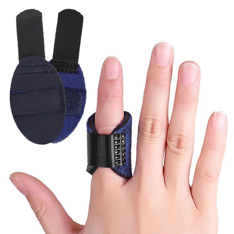 1 stk smertelindrende fingerskinnefrakturbeskyttelsesbøjlekorrektorstøtte med justerbar tapebandage