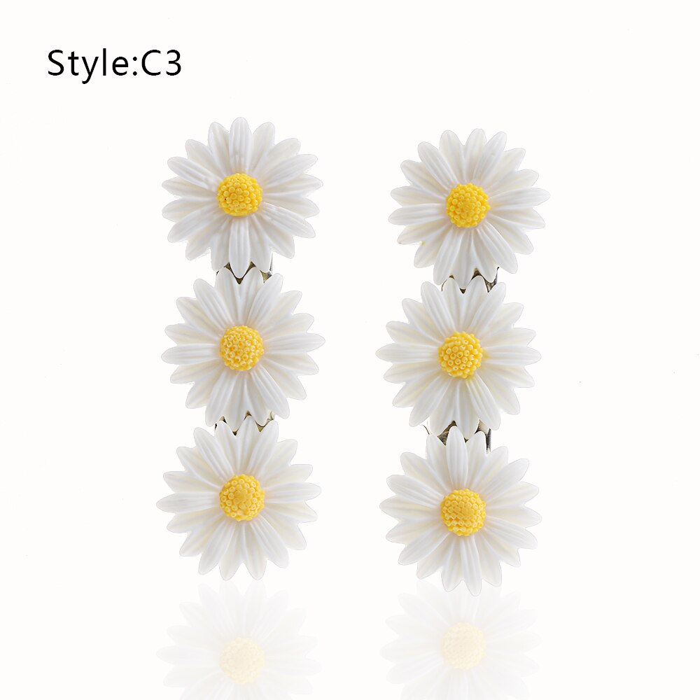 Mini coletero con de margaritas para niña y mujer, accesorio elástico para el cabello, 2 unidades: C3