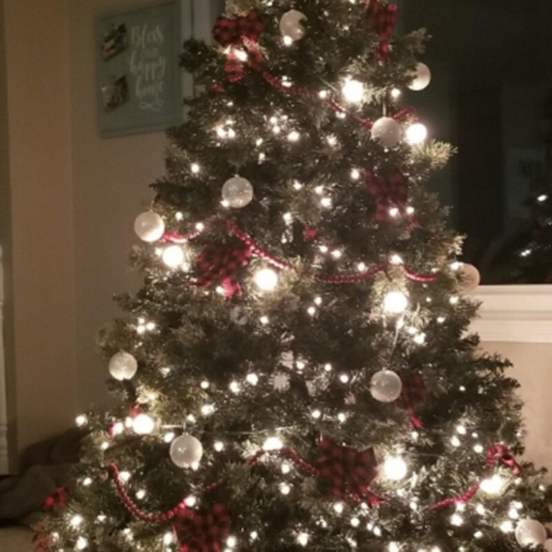 12pc kerst ruitjesstrikken rood en zwart buffel ruitjes strikken decoratieve strikken voor kerstboom decoratie