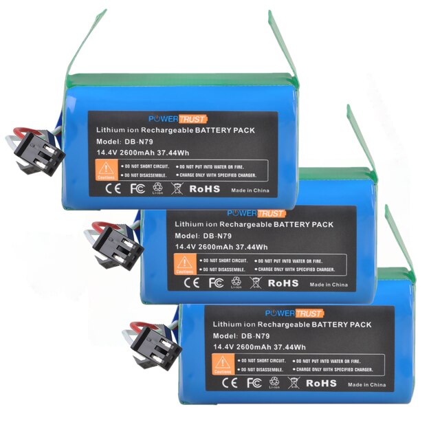 N79 Battery for Eufy RoboVac 11C 11S 11, 30C 30 , RoboVac 15C, Conga 990, Ecovacs Deebot N79S N79, Conga 1090, Conga serie 950: 3x Battery