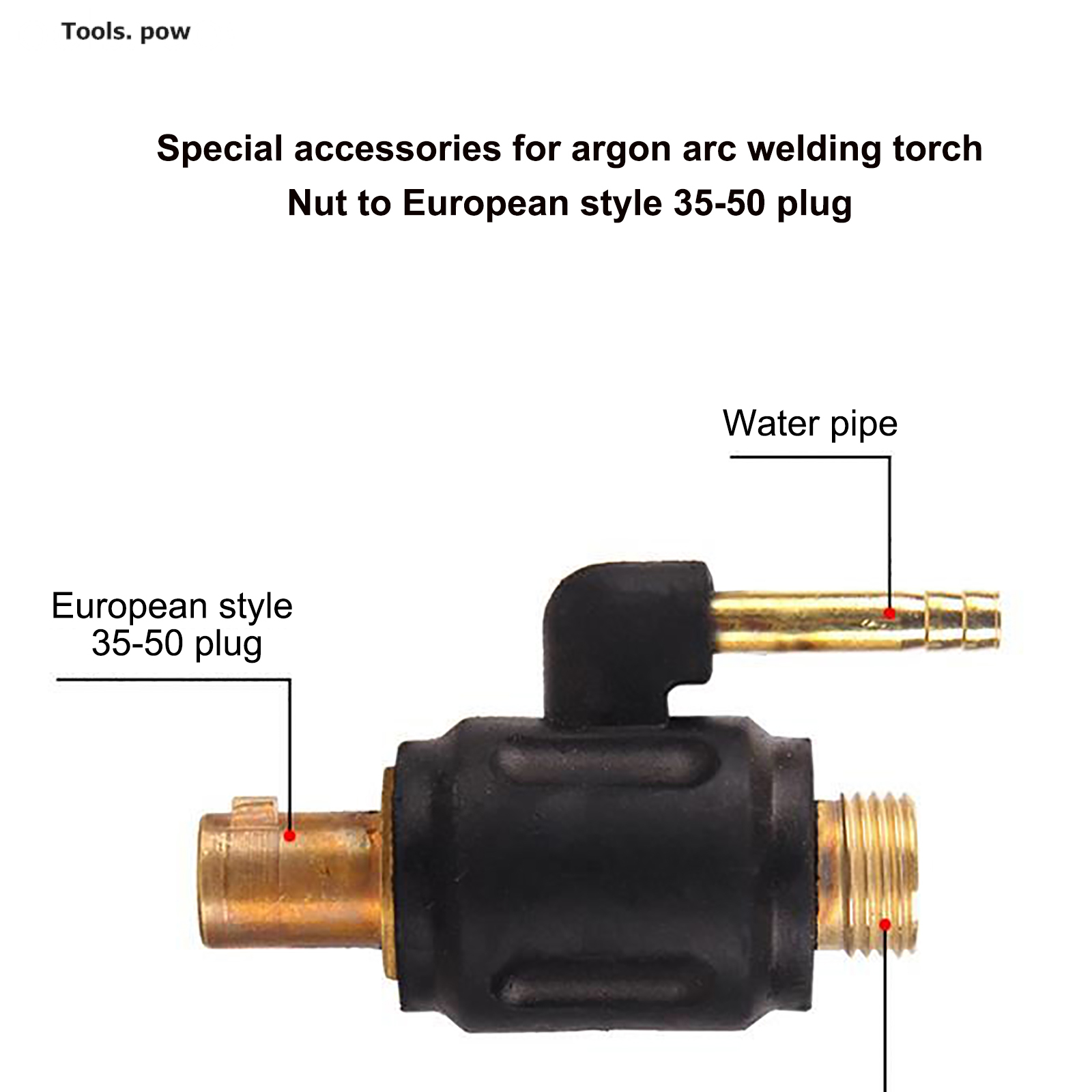 TIG Welding Power Cable Quick Convert Connector M12*1.0 Gas Adapter Transfer Integrate 10-25/35-50 Euro Connector For TIG Torch