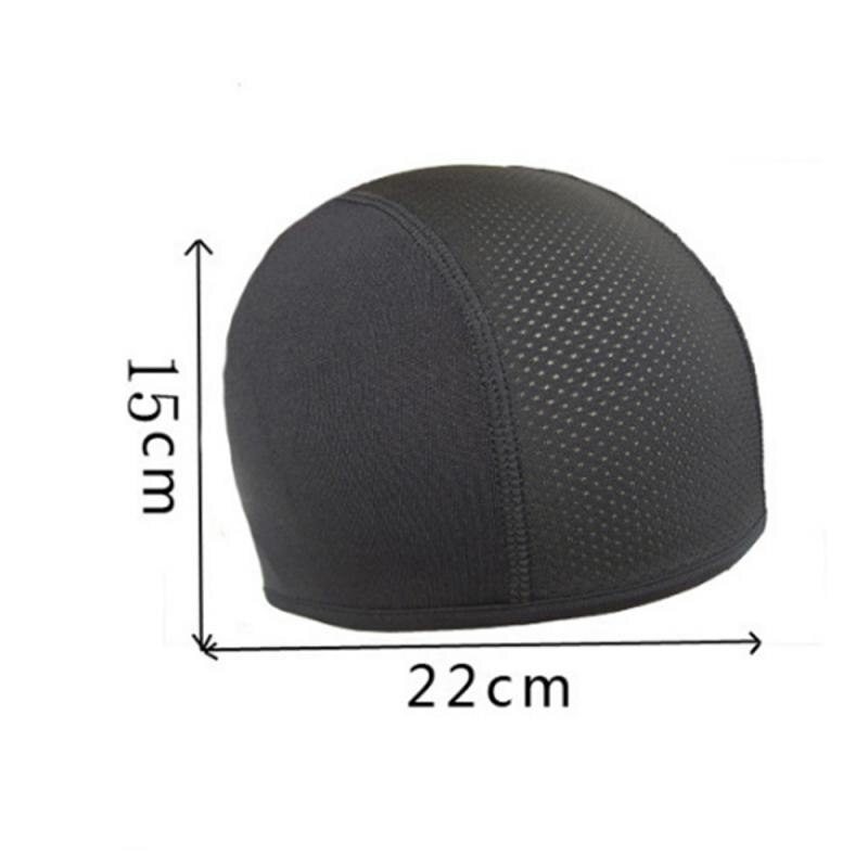 Motorfiets Gezichtsmasker Vochtafvoerende Cooling Schedel Cap Inner Liner Helm Beanie Dome Cap Zweetband Snel Droog Ademende Hoed