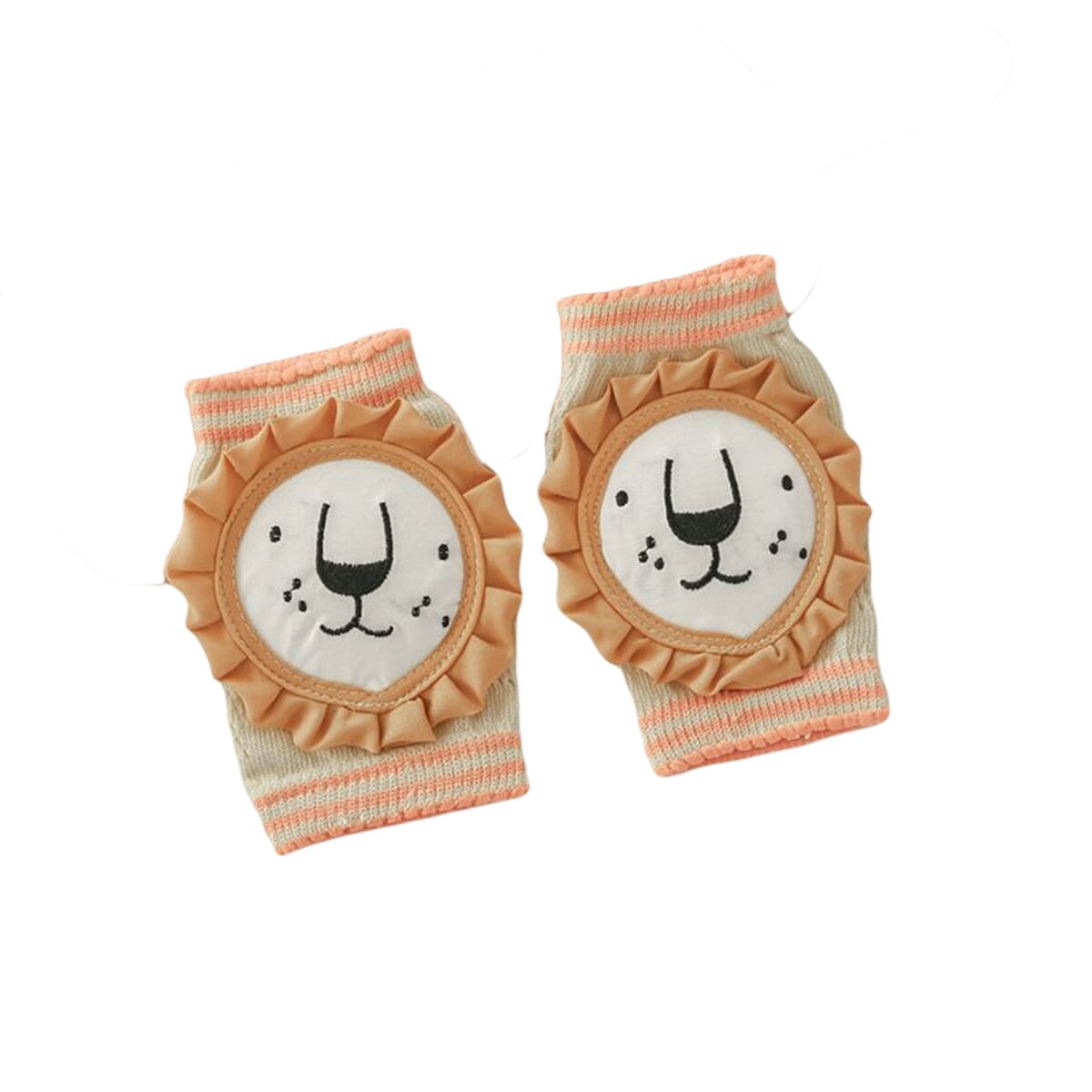 1-5T Baby Knieschijf Patroon Bunny/Puppy/Leeuw Zomer Kinderen Katoen Knie Pad Baby Kruipen knie Pads Mesh Ademende Protector: F
