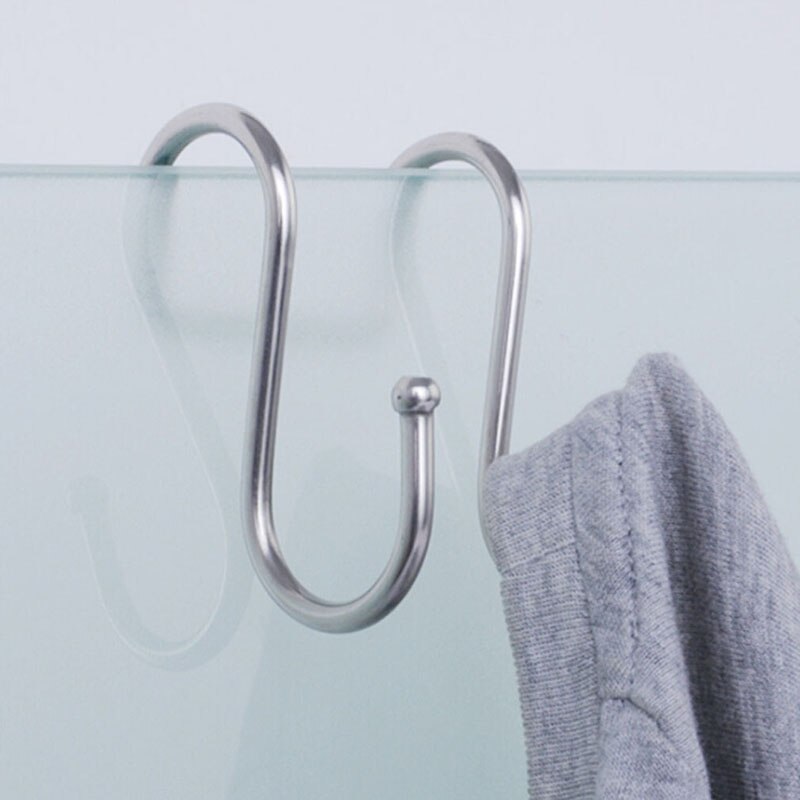 S haak sleutelhanger kledingwinkel organizer kast hangende lange display haken keuken haken badkamer organizer