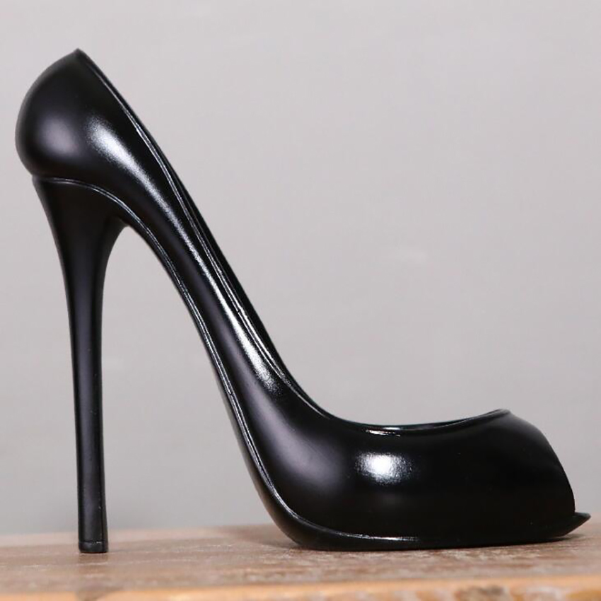 High Heel Shoe Wine Bottle Holder Stylish Wine Rack Basket Accessories High-Heel Statue Sculptures Kitchen Bar Decorations: black