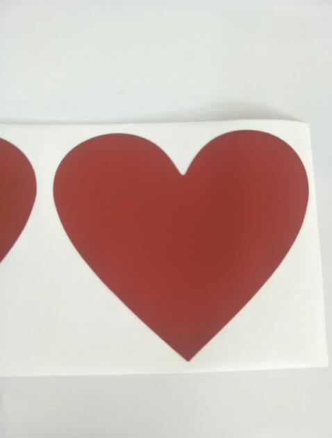 100pcs Scratch Off Stickers 70x80mm Love Heart Shape Rose Gold Color Blank For Secret Code Cover Home Game Wedding Message