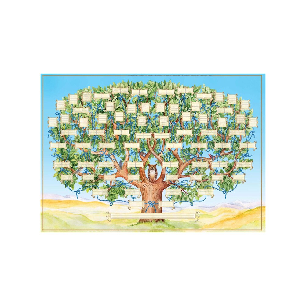 Family Tree Chart Family Tree Diagram 6 Generation Fillable Ancestry Chart DIY Canvas Genealogy Wall Decor