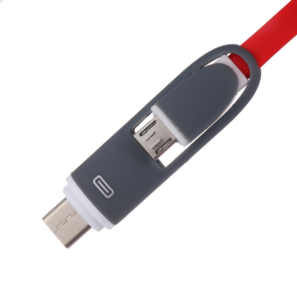 2 In 1 Oplaadsnoer USB-C Adapter Digitale USB 3.1 Type-C om Micro USB Converter Gegevens Charger kabel Smartphone Accessoires