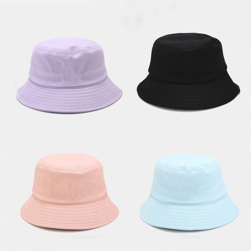 Bucket hat kvinder sød lilla hatte solcreme ensfarvet bucket hat панамы efterår trend mænd graffiti bucket hat