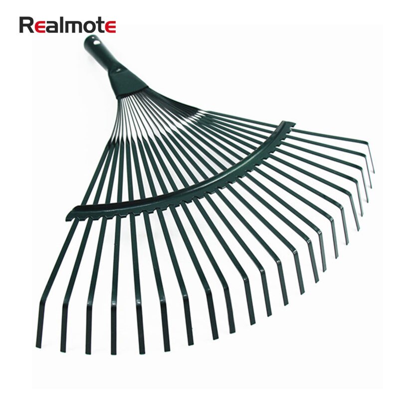 Realmote 22 Toothed lron Rake Dead Leaf Rake Steel Wire Garden Rake Gardening Agriculture Tools