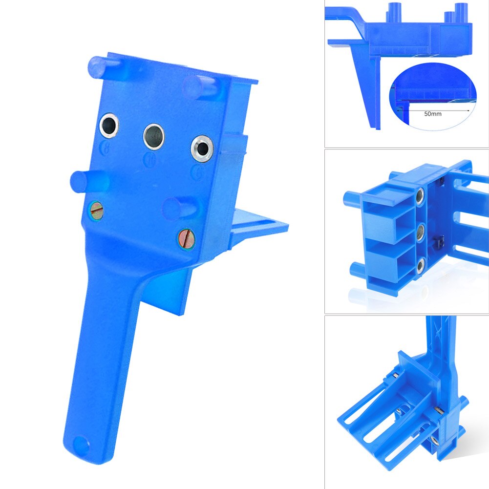 Woodworking Straight Hole Punch Locator Carpentry Wood Doweling Drill Pocket Hole Jig Plastic Handheld Wood Punch 6-10mm Locator