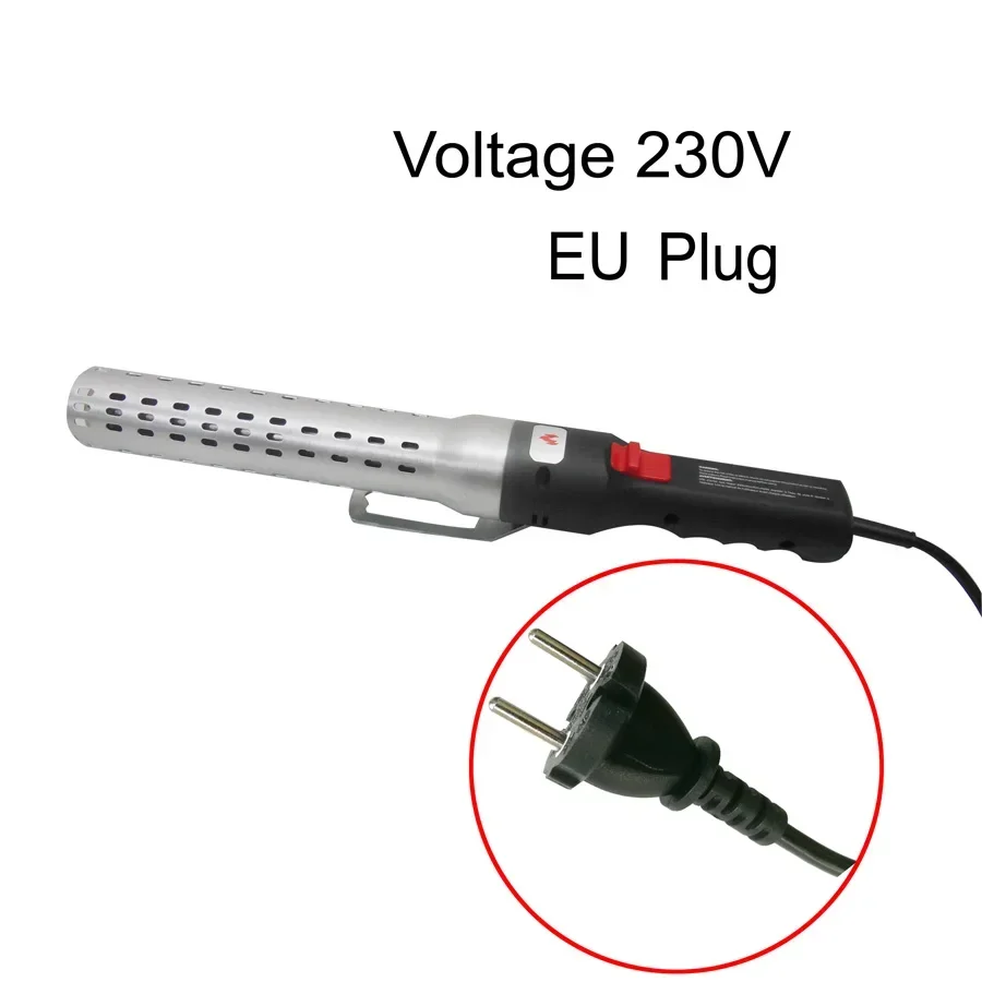 Electric BBQ Starter Charcoal Lighter Accessories EU Plug 230V Kamado Grill Charcoal Starter Barbecue Tool Fireplace Barbacoa: Light Grey
