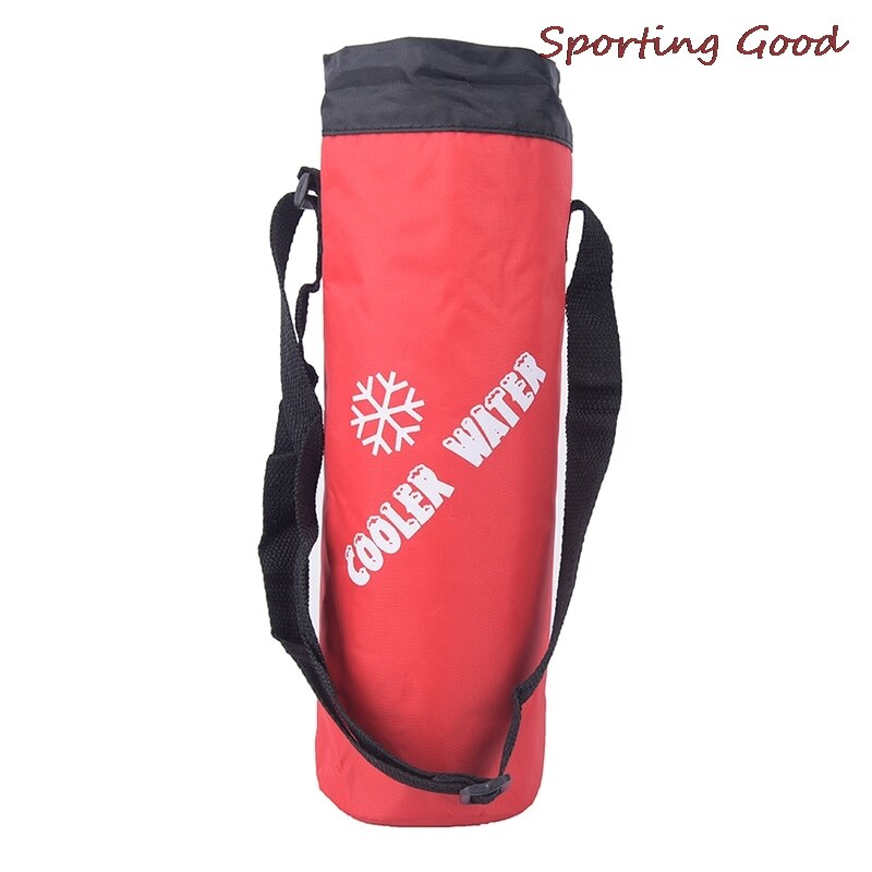 Universell Vannpose med Snor - 1.5L - Isolert Kjølebag - til Utendørs Reiser, camping, Fotturer: Rød