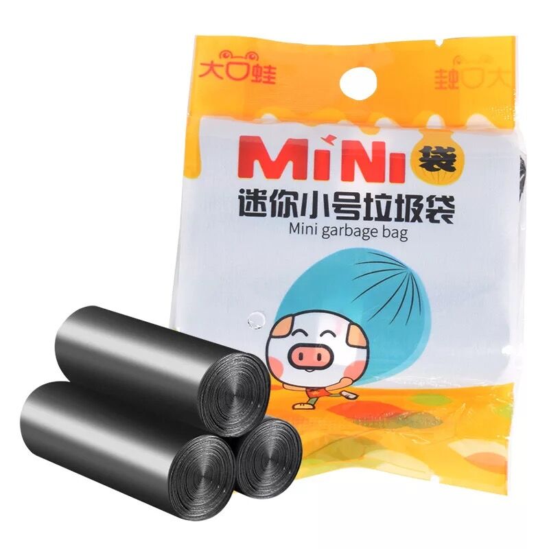 Thicken Desktop Small Garbage Bags Household Car Mini Disposable Plastic Rubbish Bags Trash Bag: 3pcs balck