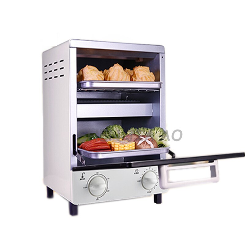 Vertical commercial electric oven GH12A home double layer baking machine multi-function egg tart/pizza/bread/cake/BBQ oven 220V