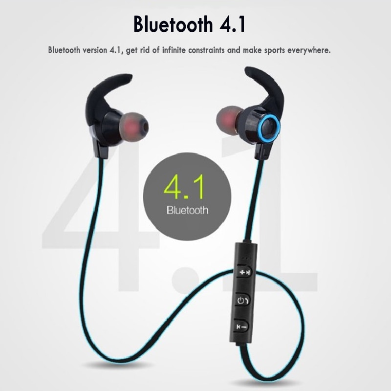 Stereo Headset Oortelefoon Hoofdtelefoon Mini Bluetooth 4.1 Draadloze Magnetische Handfree Met Microfoon Voor Huawei Xiaomi Sony Alle Telefoon