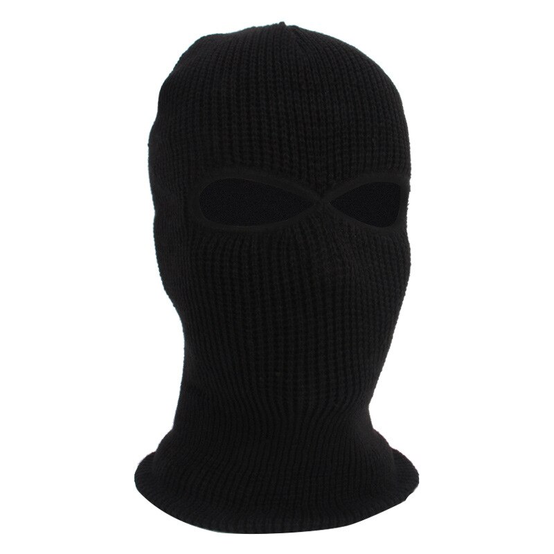 Pasamontañas de abrigo 2/3 agujero Gorro con máscara de cara de protector facial para motocicleta conducción al aire libre, esquí, montañismo, cubierta de la cabeza
