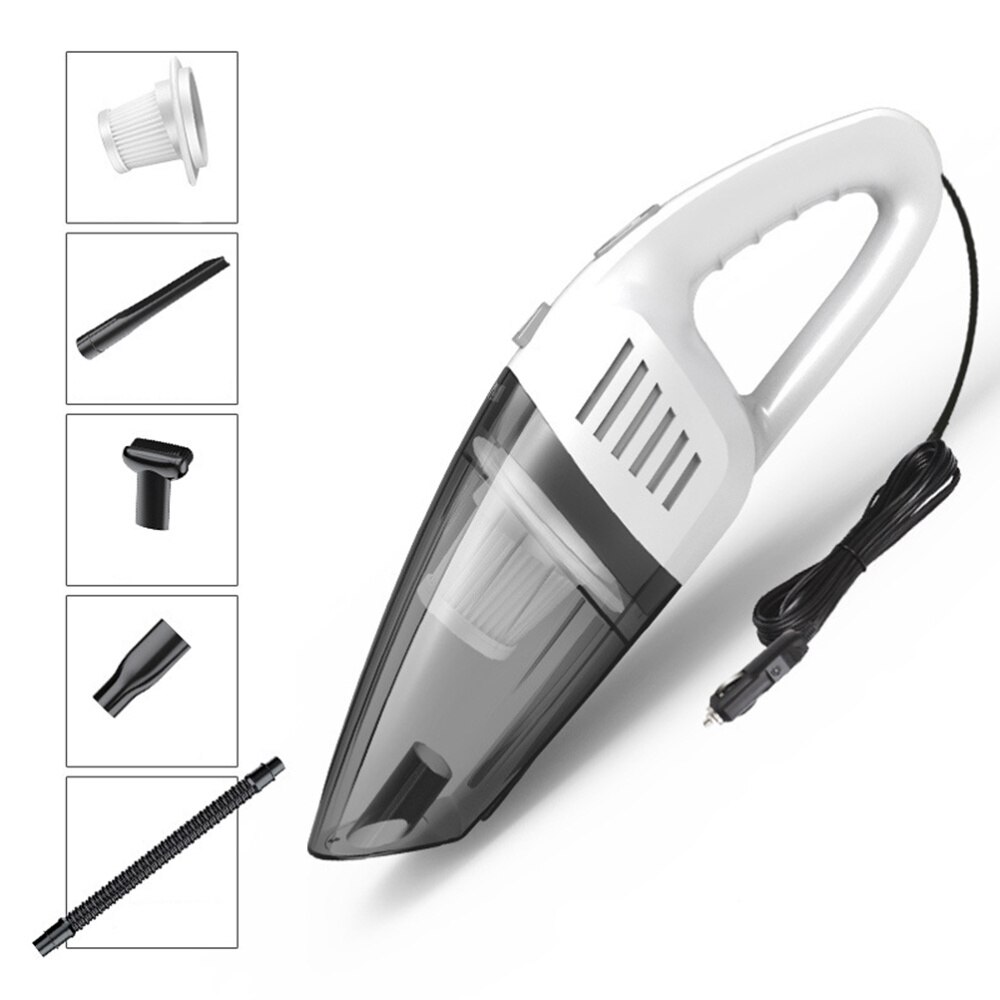 Aspirateur automatique Portable à sec et humide pour voiture (noir): White