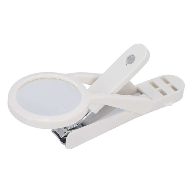 Tagliaunghie forbici lente d&#39;ingrandimento tagliaunghie taglio accurato per unghie dei piedi: WHITE