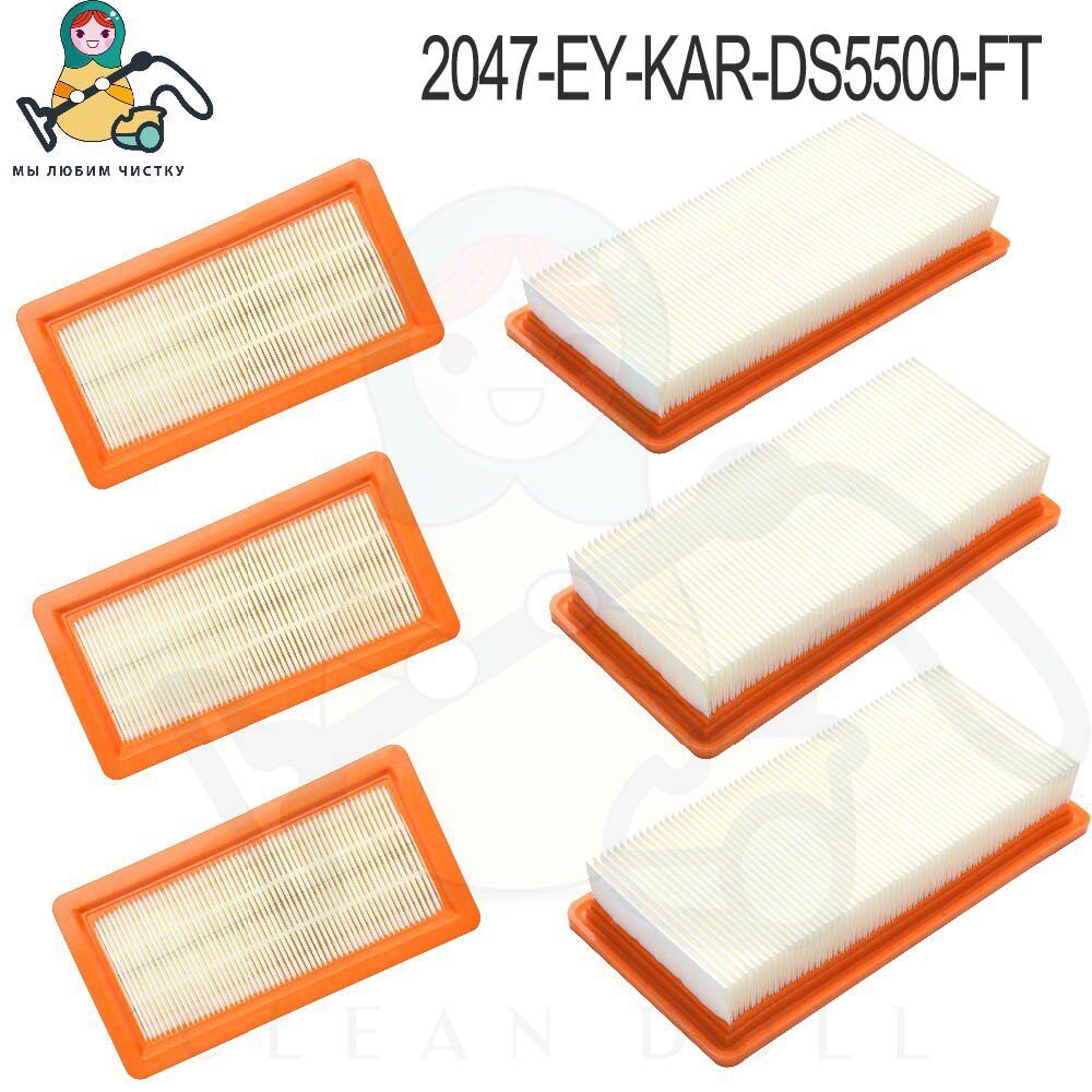 CLEAN DOLL filter for Karcher vacuum cleaner DS5500 DS6000 DS5600 DS5800 K5500 6.414-631.0 Karcher DS6 DS 5500 DS 5600 filter