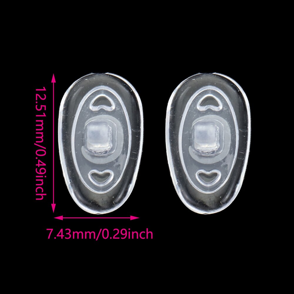 10 Paar Zachte Siliconen Bril Non Slip Neus Pads Nosepads Voor Leesbril Bril Eyewear Accessoires Geen Schroeven