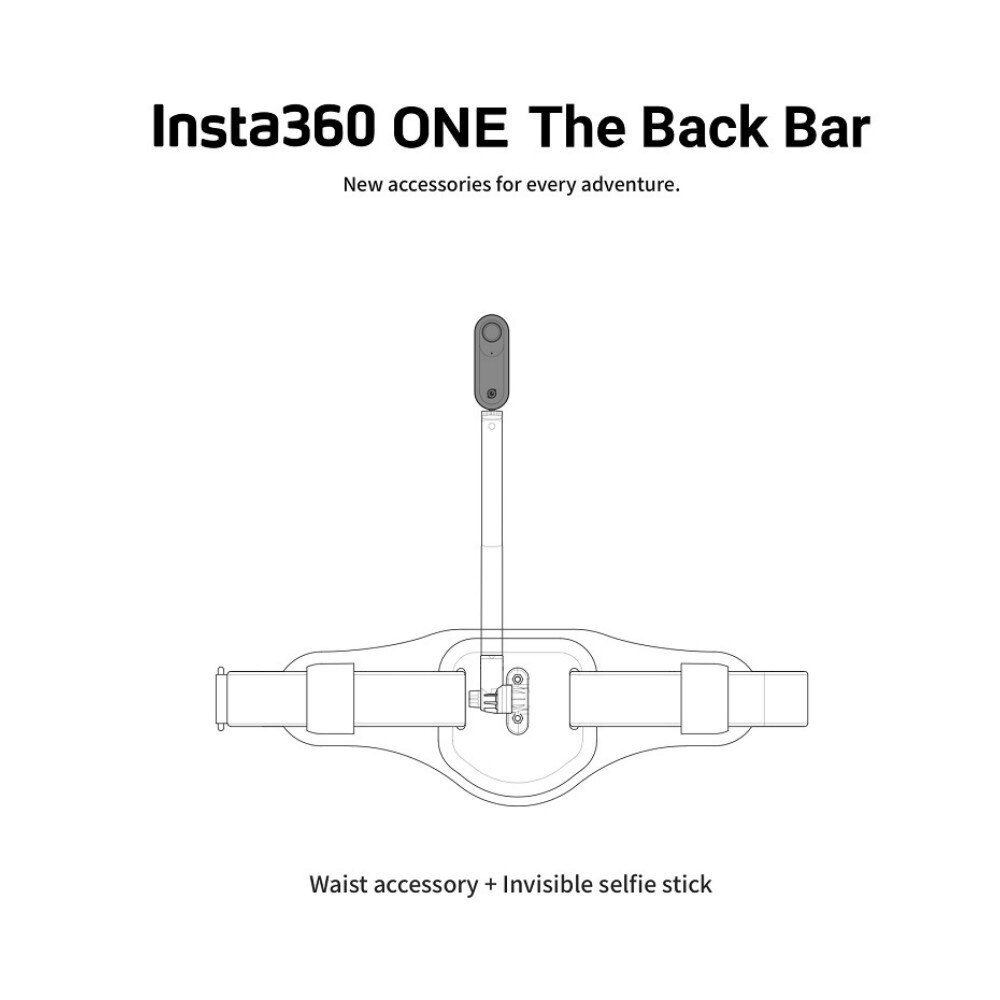 Insta360 Back Bar for insta 360 ONE X and ONE Invisible Selfie Stick
