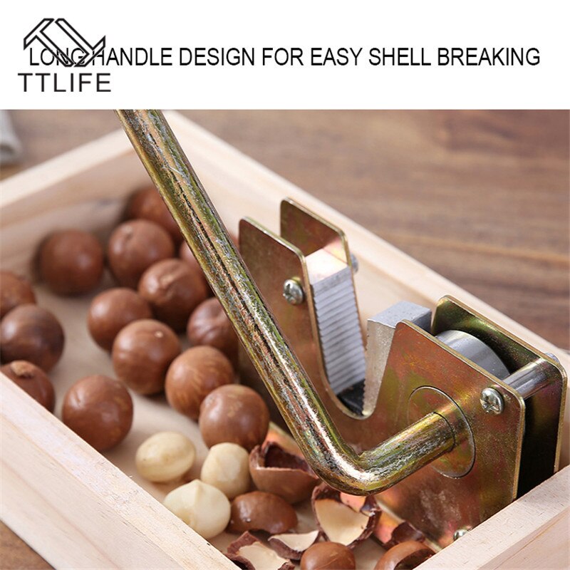 Pince à noix casse-noisette noix Machine à éplucher ouvreur de Macadamia robuste avec poignée en métal Durable pour amandes de noisettes