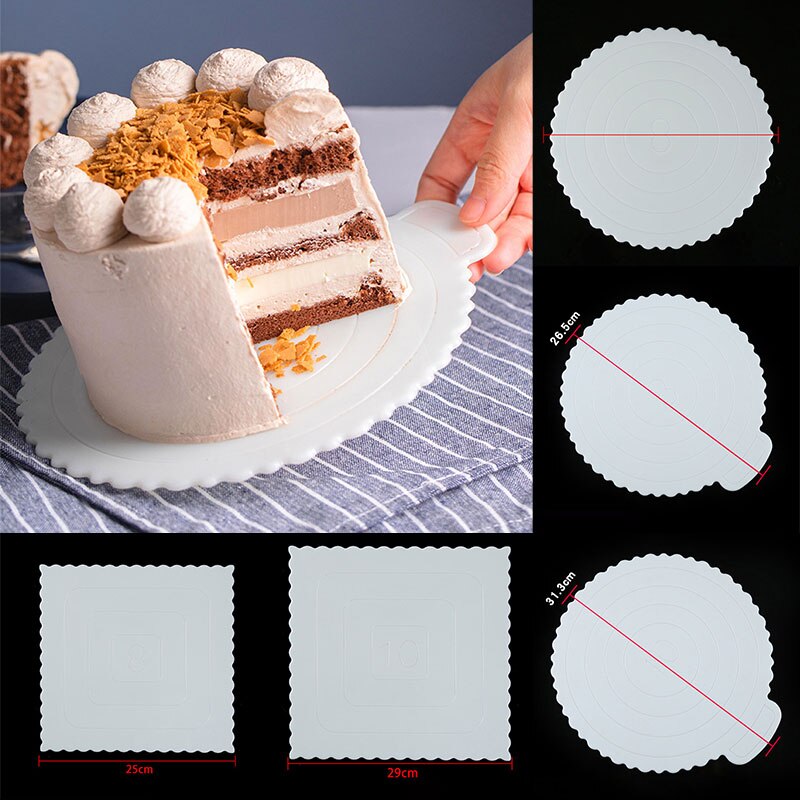 Cake Boards Reusable Plastic Cake Base Cupcake Dessert Tray for Home Wedding Birthday Party 4/6/8/10/12inch
