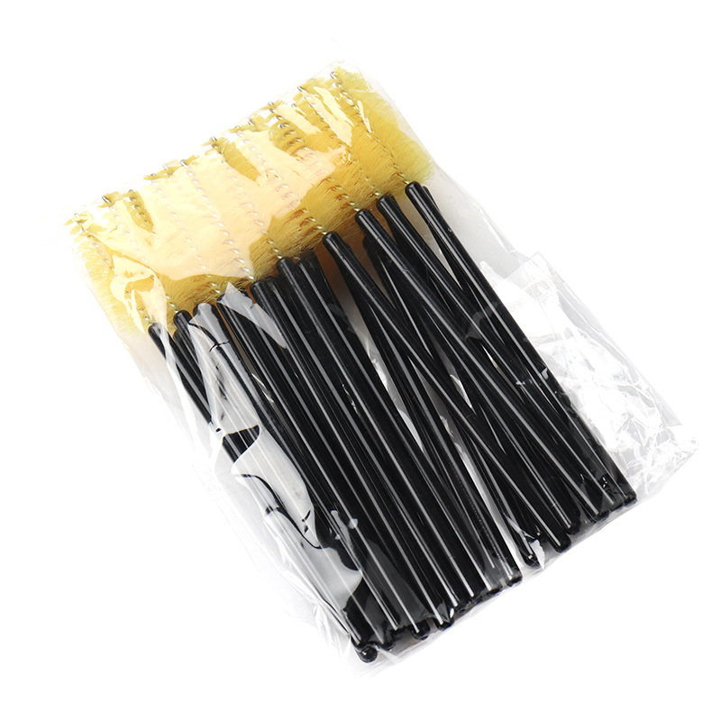 50Pcs Wimper Wenkbrauw Borstel Water Shape Nylon Materiaal Wimpers Make Borstels Wimper Extension Beauty Tools Mascara Wand: Roze