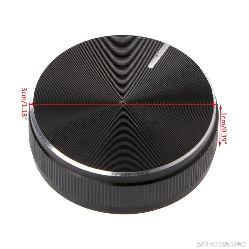 Aluminum Alloy Rotary Control Potentiometer Knob 30x10mm 6mm Shaft Hole N11 20