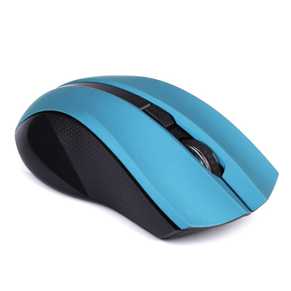 2.4ghz 6-botões 2400 dpi mouse sem fio sem fio sem fio óptico mouse mouse mouse mouse jogos ratos para computador portátil computador: Azul