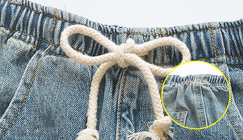 Jeans til piger børn forår efterår lilla stribede børn iført piger 4-12 år gamle piger jeans afslappede bukser jeans til piger