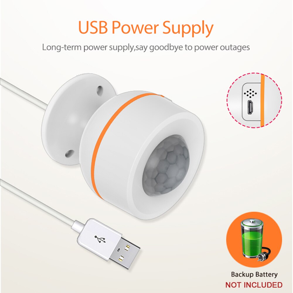 Human Motion Sensor Smart Wireless PIR Infrared Sensor Movement Detector Motion Sensor Temperature w/ Anti-dismantle Function