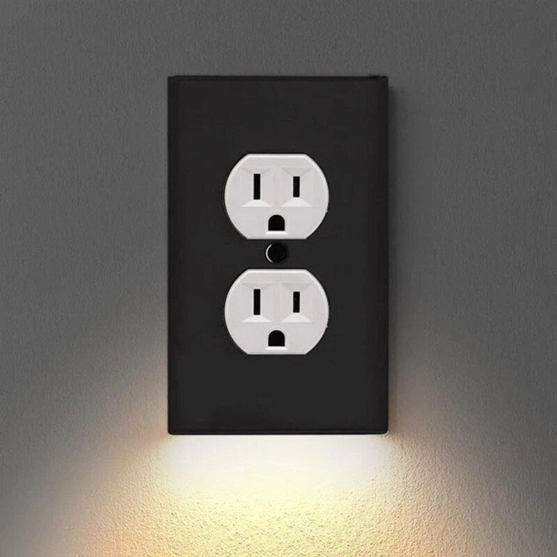 Wall Outlet Cover with LED Night Lights Electrical Outlet Wall Plate with LED Night Lights for Home Decor I88