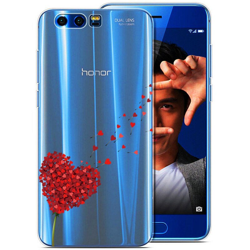 Arvin Silicone Case for Huawei Honor 9 Soft TPU Case for Huawei Honor 9 Premium Slim Crystal Clear Transparent Painting Fundas: 19